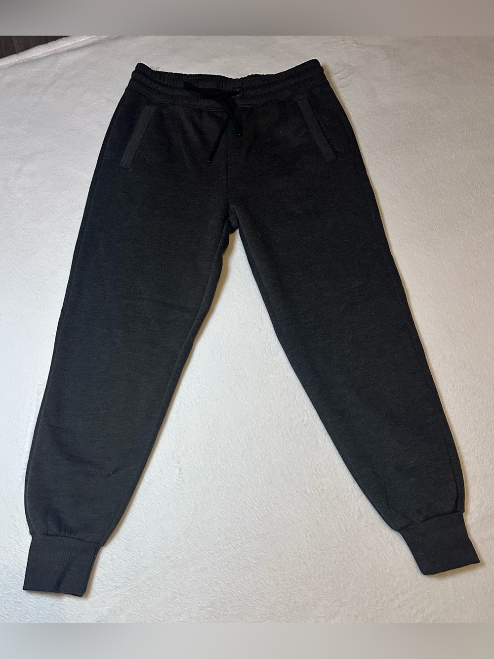 Men’s Charcoal Gray Athletex Jogger Sweatpants with Drawstring Waist